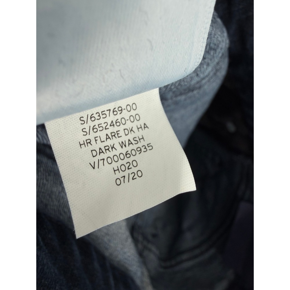 NEW GAP High Rise Flare Jeans Dark Wash Button Fly Stretch Denim 4/27R 652460-00 - Picture 7 of 14